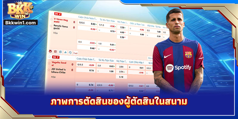 ภาพการตัดสินของผู้ตัดสินในสนาม