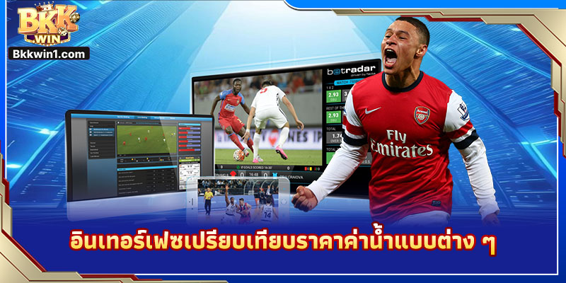 อินเทอร์เฟซเปรียบเทียบราคาค่าน้ำแบบต่าง ๆ