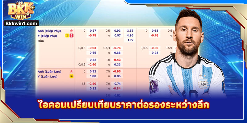 ไอคอนเปรียบเทียบราคาต่อรองระหว่างลีก